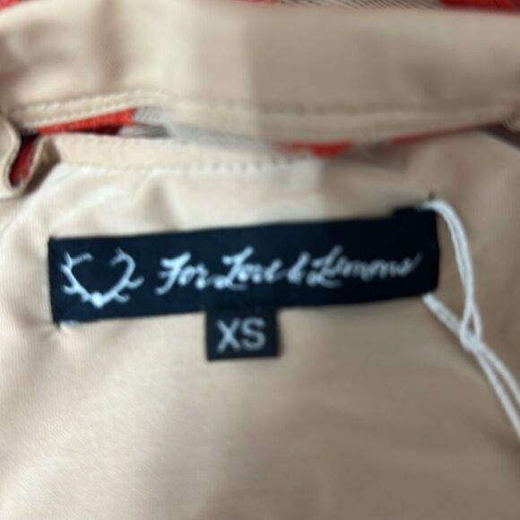 FOR LOVE AND LEMONS San Marcos Backless Mini Dress Red Lace Nude Mesh - Picture 7 of 8